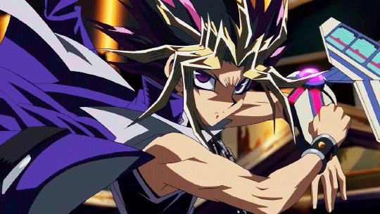 Yu-Gi-Oh!  is a Japanese manga series about gaming written and illustrated by Kazuki Takahashi. It was serialized in Shueishas Weekly Shōnen Jump magazine between September 30, 1996 and March 8, 2004. The plot follows the story of a boy named Yugi Mutou, who solves the ancient Millennium Puzzle. Yugi awakens a gambling alter-ego within his body that solves his conflicts using various games.