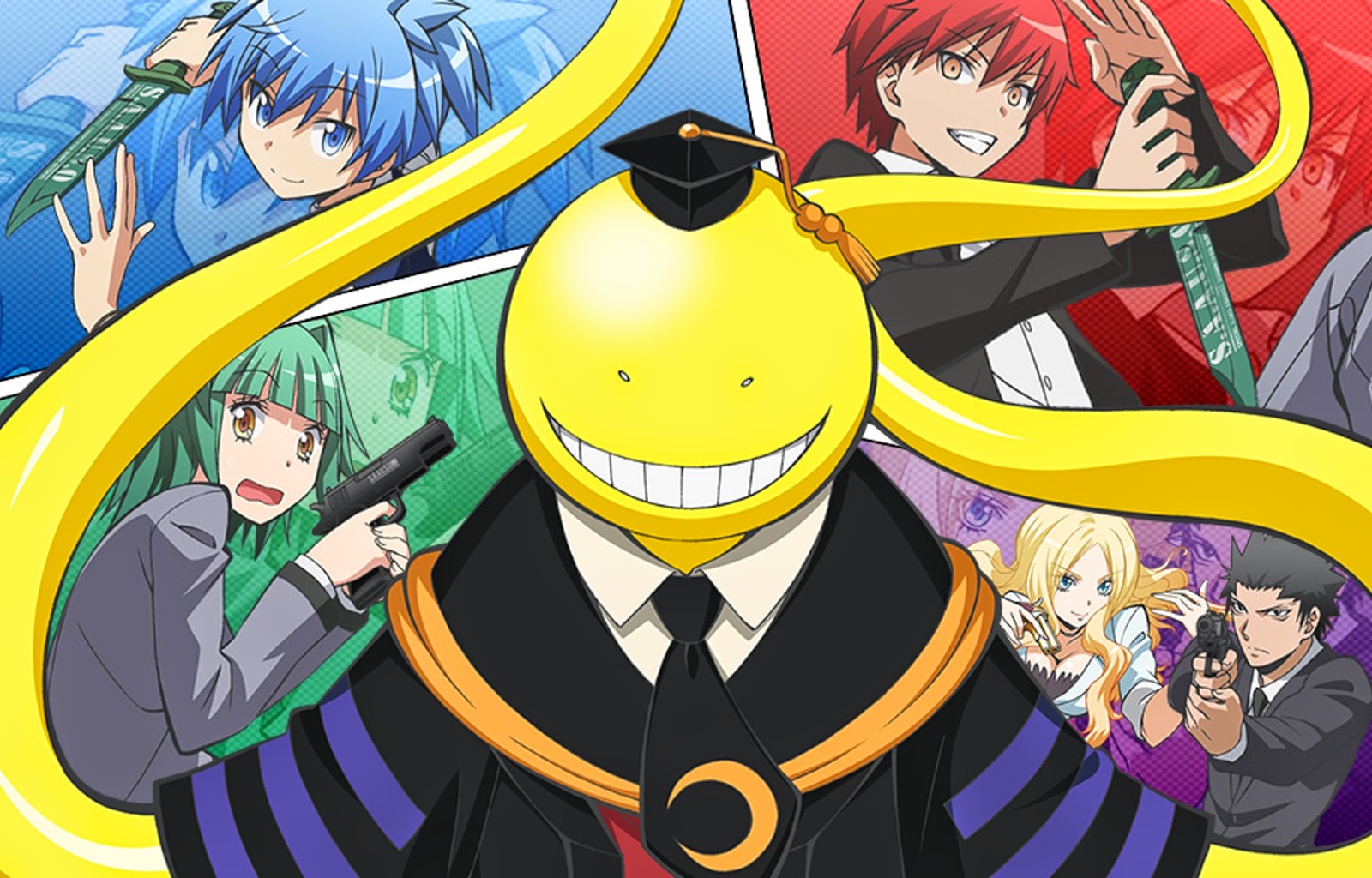 Assassination Classroom is a Japanese comic science fiction manga series written and illustrated by Yūsei Matsui. The series was serialized on Shueishas Weekly Shōnen Jump magazine from July 2012 to March 2016 and is licensed in English by Viz Media. The series follows the daily lives of an extremely powerful octopus-like creature working as a junior high homeroom teacher, and his students dedicated to the task of assassinating him to prevent Earth from being destroyed. The students are considered “misfits” in their school and are taught in a separate building, the class he teaches is called 3-E.