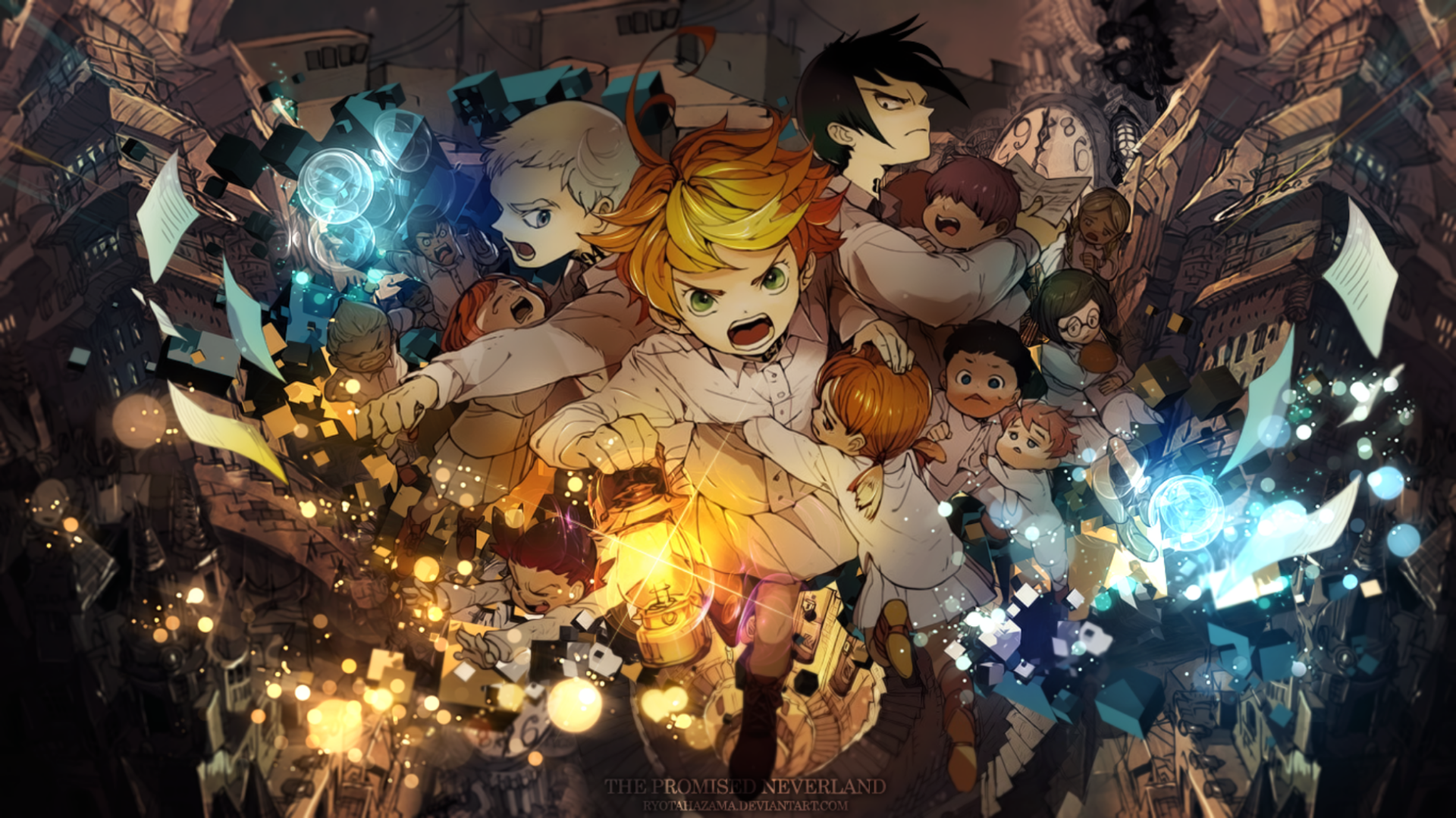 The Promised Neverland is a Japanese manga series written by Kaiu Shirai and illustrated by Posuka Demizu. It has been serialized in Weekly Shōnen Jump since August 1, 2016, with the individual chapters collected and published by Shueisha into ten tankōbon volumes as of August 2018. The story follows a group of orphaned children in their escape plan from a farm. Viz Media licensed the manga in North America and serialized The Promised Neverland in their digital Weekly Shonen Jump magazine. An anime television series adaptation by CloverWorks premiered in January 2019 in the Noitamina programming block.